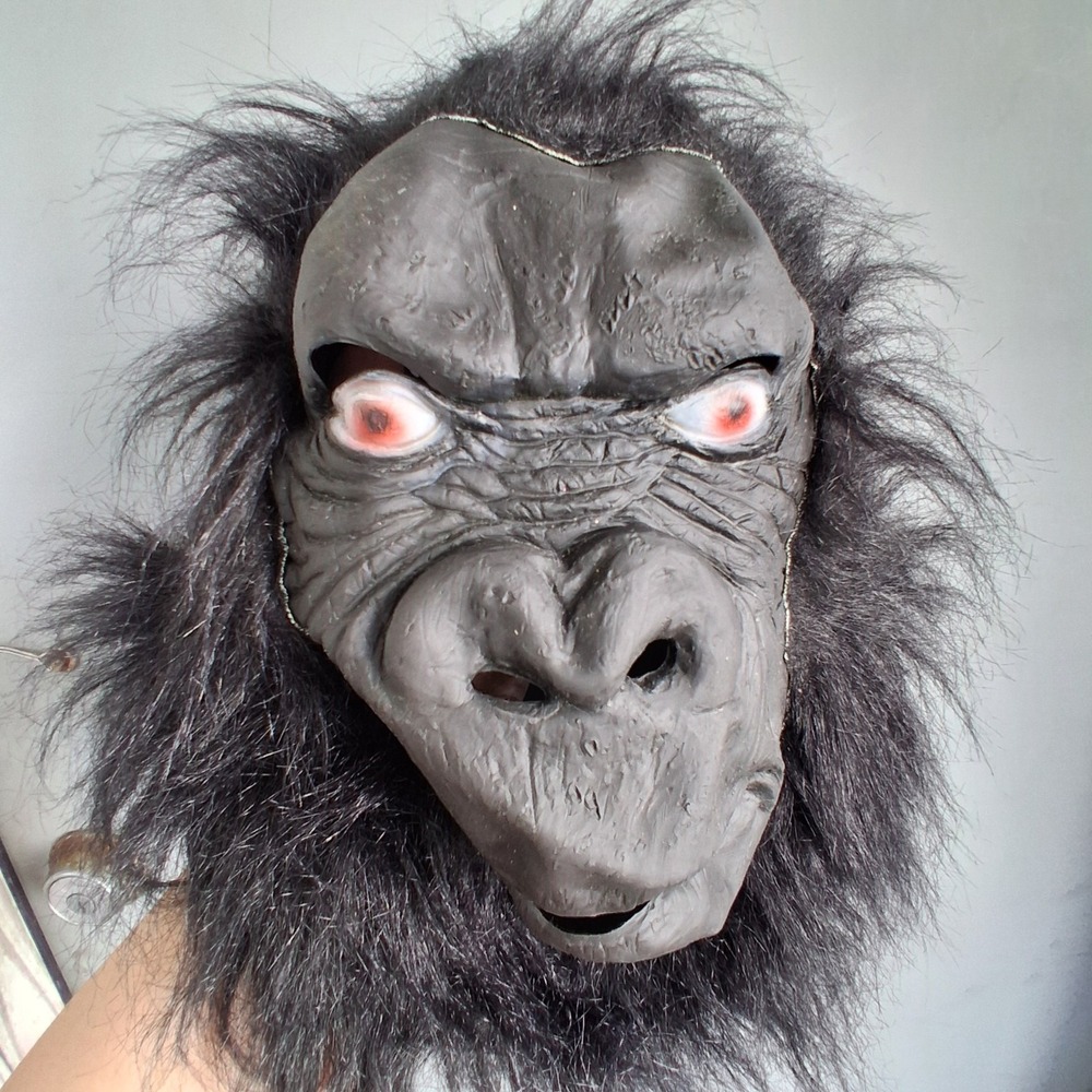 Halloween Rubber Scary Gorilla Ape Mask VGUC